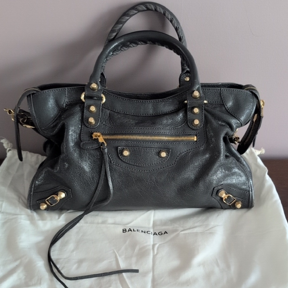Balenciaga City Bag Leather Grey